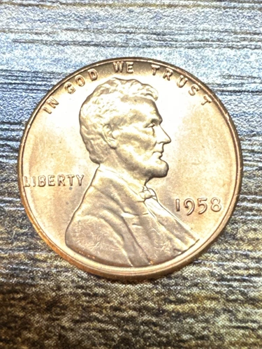 1958 P GEM BU Red Lincoln Wheat Cent Penny From Original Bank Roll FREE SHIPPING