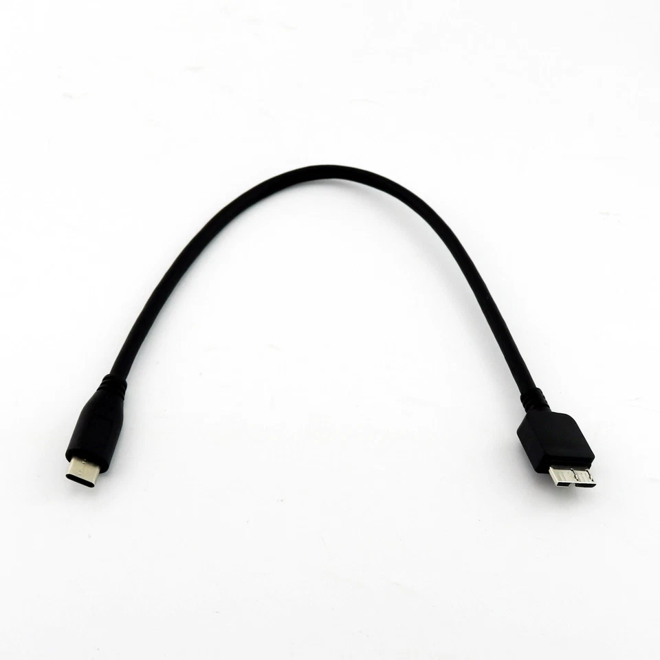 1x USB 3.1 Type C to Micro B USB 3.1 Data Cable for Connecting Hard Drive 30cm - Image 2 of 4