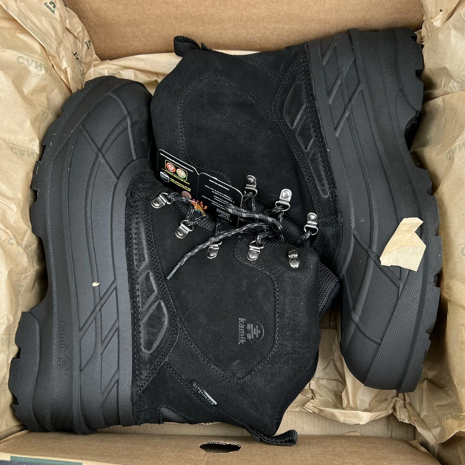 Kamik Men's Fargo 2 Snow Boot Black Waterproof Lace Up Winter Snow Boots New
Opens in a new window o