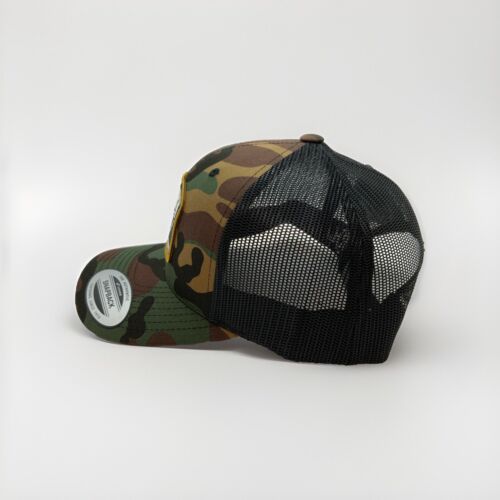 Berretto Baseball Uomo Rosso Cappello Sporco Company Mimetico Nero Maglia Camionista Patch Cap - Foto 2 di 4