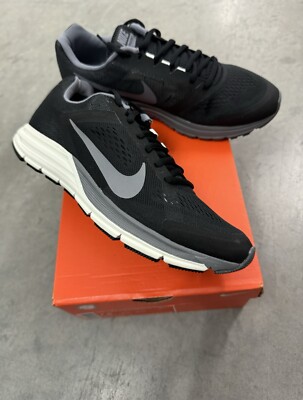 NIB Nike Zoom Structure+ 17 Black White Sz 7.5/40.5  615587 010 Running Shoes