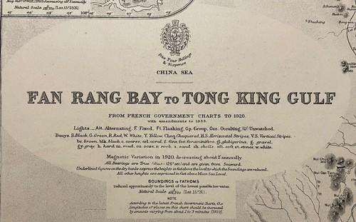 Admiralty Chart 1342 Vietnam Fan Rang Bay To Tong King Gulf 1882 1943 Da Nang - Picture 2 of 12