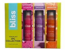NEW Bliss Serum Set 3 Piece Collection Hydrate Smooth Brighten 0.5 Fl Oz