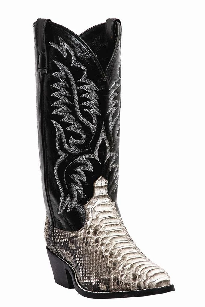 Black Snakeskin Cowboy Boots For Men