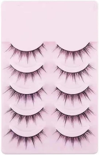 5Pairs False Eyelashes Japanese Style Thick Eyelash Extension Little Devil Cospl - Picture 9 of 12