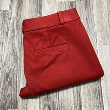 BANANA REPUBLIC Low Rise Stretch Flat Front Red Sloan Pants Women's Size 2