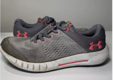 Under Armour Girls US SZ 1Y Grey/Pink Sneakers Athletic Footwear Shoes