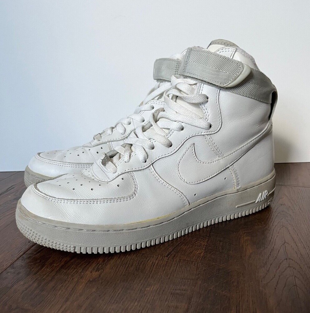 Nike Air Force 1 High White Gray 306351 111 size US 8.5 via 2004
