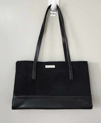 Dolce & Gabbana Authentic Suede & Leather Shoulder Handbag. 12"x 7". Black