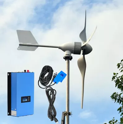 KX-ENERGIE 5000W 220V Windkraftanlage Komplett Windgenerator Grid Wechselrichter Mit Mast