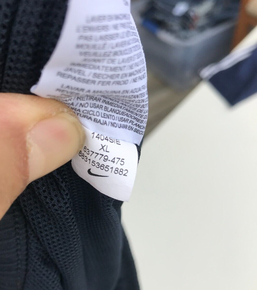 Nike Track Pants Mens XL Black Mesh Drawstring Pocket Zip Ankle Gym