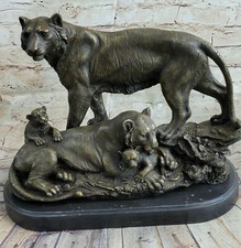 Art Rare Deco Signed Sculptures Original Bronze Williams Collectibles Tiger Deal