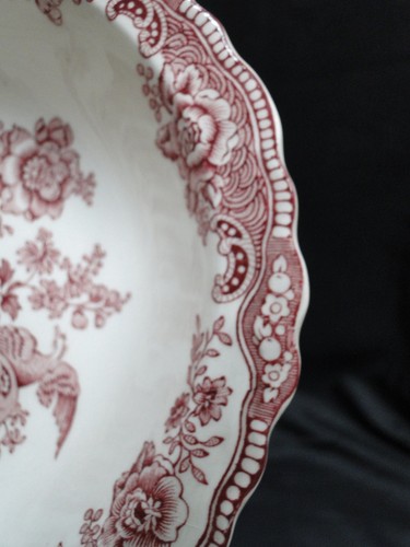 Crown Ducal Bristol Pink, Flowers & Birds: Cereal Bowl, 6 3/4", As Is - Picture 5 of 10