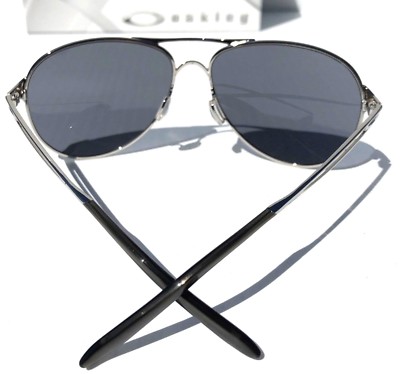 NEW* Oakley CAVEAT Silver POLARIZED Galaxy Black Women display picture 1