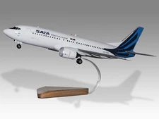 Boeing 737-400 SATA International Desk Wood Airplane New Model Large Scale 1/100