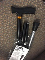 Adjustable Aluminum Folding Cane Black W/derby Handle Graham Field 5950 Lumex Adjustable Aluminum Folding Cane Black W/derby Handle Graham Field 5950 Lumex