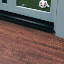 Door Brush Draught Excluder Aluminium Weather Seal Strip 1000mm  WHITE - BLACK -