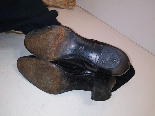 Vintage Victorian Grant Woman's Black Leather and Wool Lace Up Boots Size 8 - Picture 6 of 10