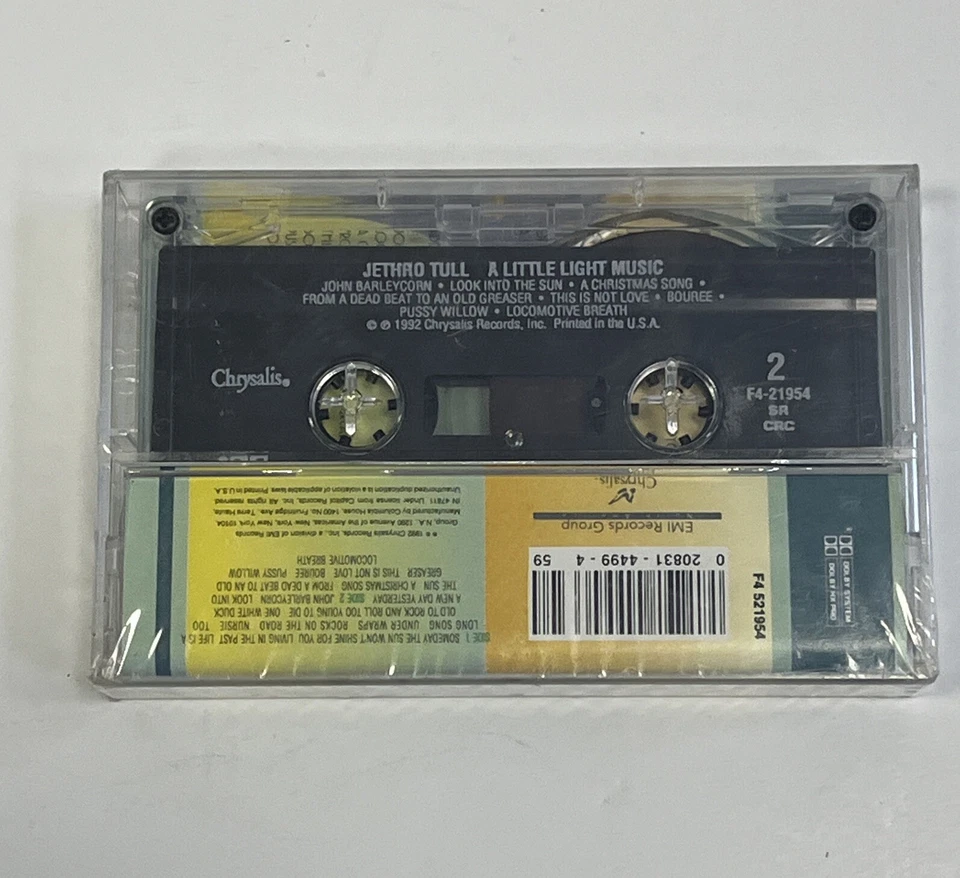 Jethro Tull A LITTLE LIGHT MUSIC Cassette 1992 Chrysalis Prof Rock Sealed NEW - Image 2 of 3