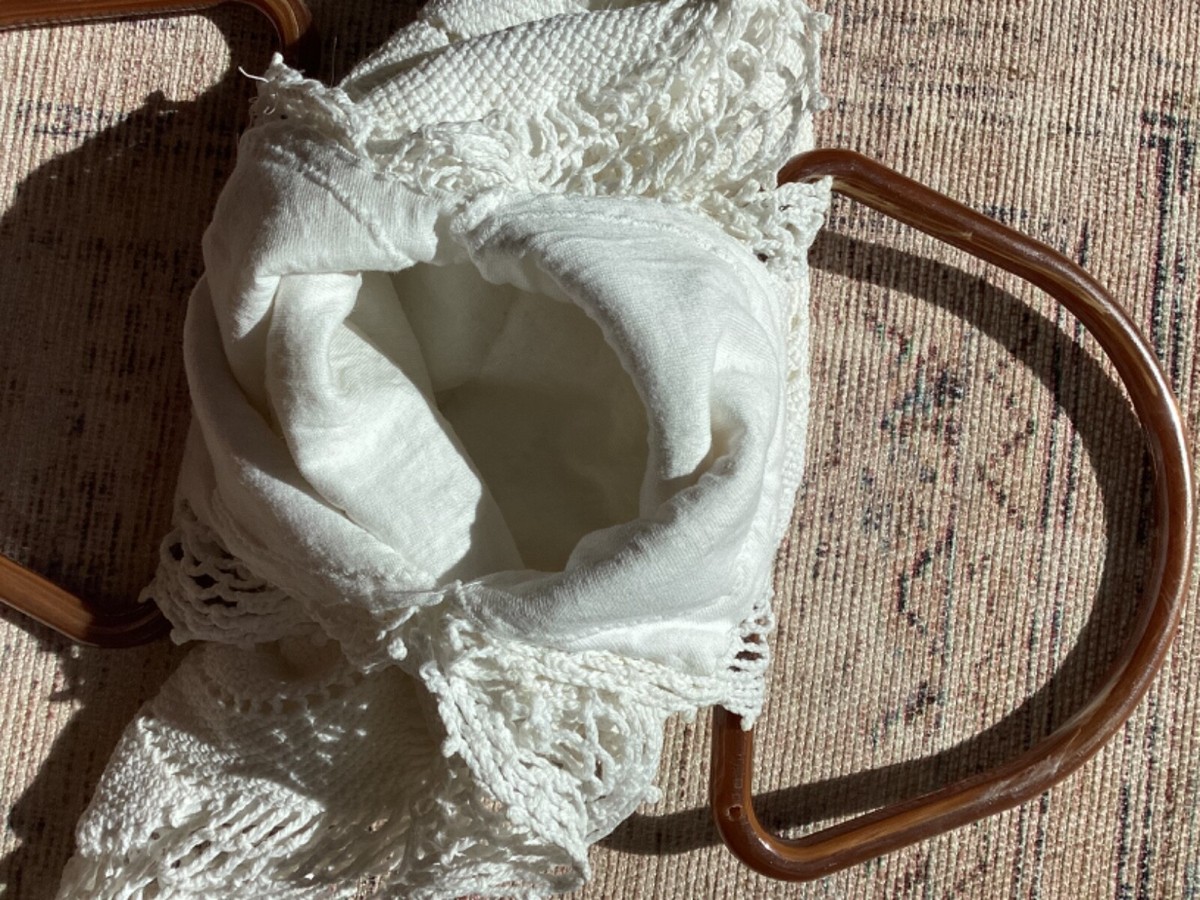Crochet Purse Handmade Vintage Bag White Handbag View 5
