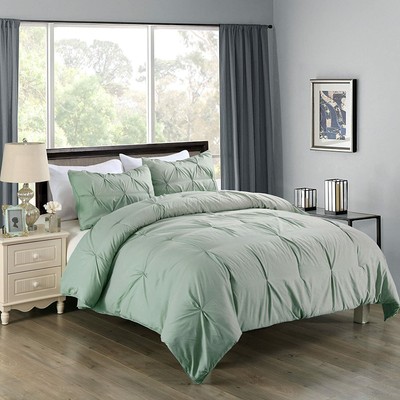 Lotus Home Water and Stain Resistant Pintuck Comforter ...