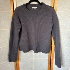 Women's Sz Small Aeropostale Grey Soft Knit Longsleeve Oversized Cozy Sweater