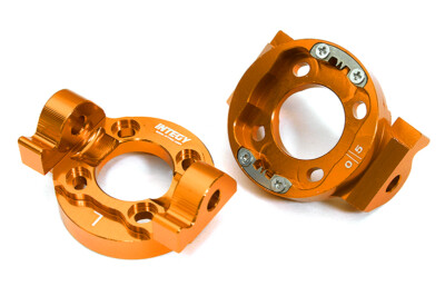 Integy Juguete RC Modelo De Hop-ups C26957ORANGE Billet Mecanizado Cremallera De Dirección Y La Barra Para Vaterra Doble Martillos 1.9 Rock Racer