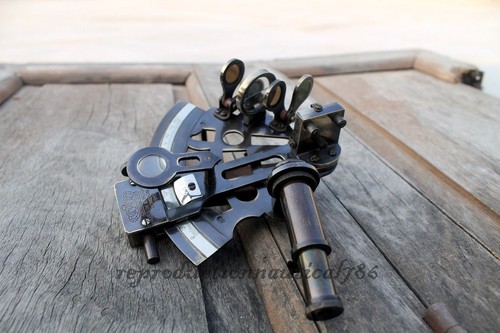 Classique Vintage Nautique Astrolabe Laiton Antique Sextant Maritime Domestique - Photo 2 sur 3