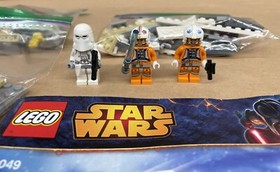 LEGO Star Wars 75049 Snowspeeder 3 Minifigures 279 Pieces No Box Pre-Owned