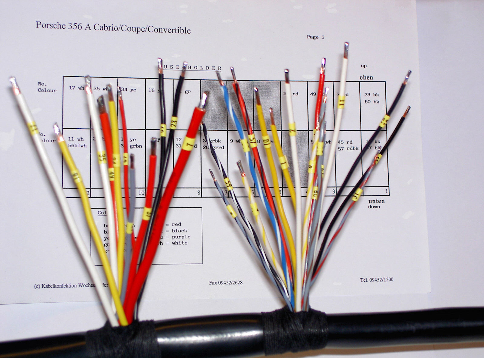 wiring harness Porsche 356 B/T6, C eBay