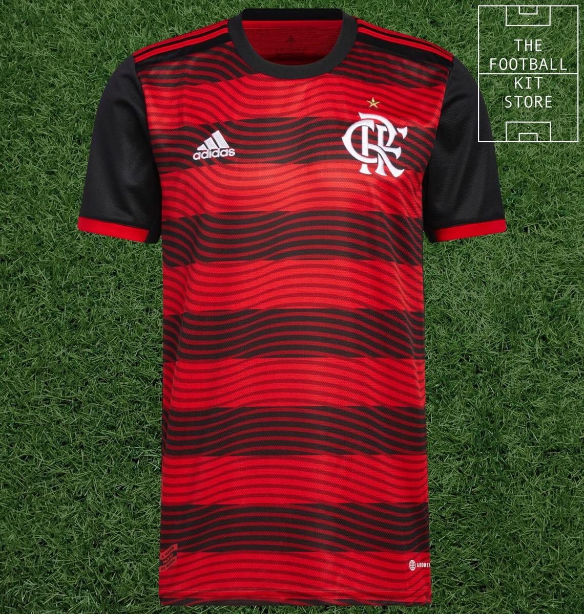 Flamengo adidas シャツ サイズP 赤黒 Men's Adidas CRF