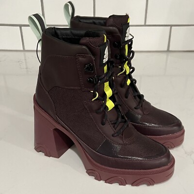 Sorel Brex Heel Lace Bootie Color New Cinder, Sea Sprite Women's Size 1/2  NWT