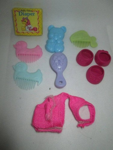 Vintage My Little Pony Zubehör ~❤️~ G1 Kämme, Badeanzug, Windel, Schuhe #