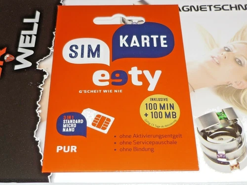 Austria EETY Hutchison "Drei" "3" pre-paid SIM Card NEW in box BNIB + credit