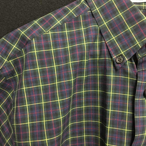 Mens Medium LL BEAN Wrinkle Resistant Plaid Shirt -SUPER- 29c - Picture 2 of 5