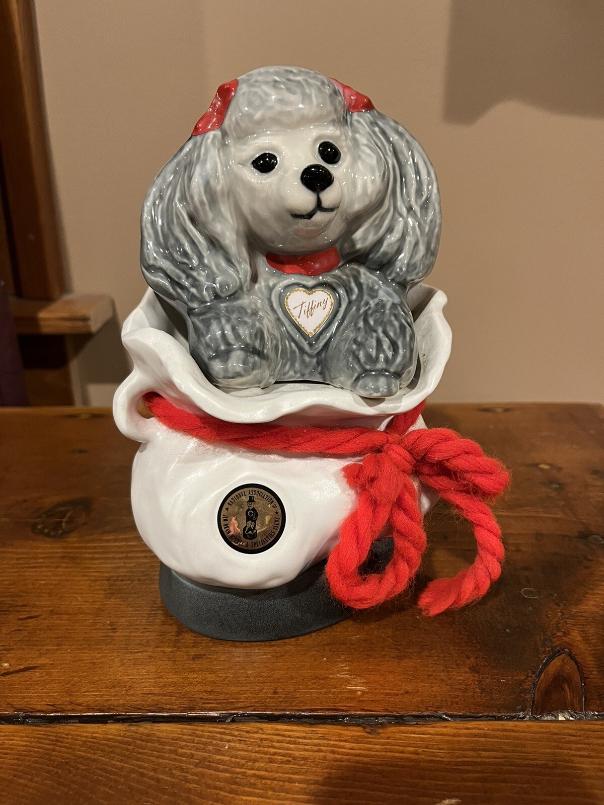 Tiffany Poodle Whiskey Decanter 1970s Jim Beam  Empty