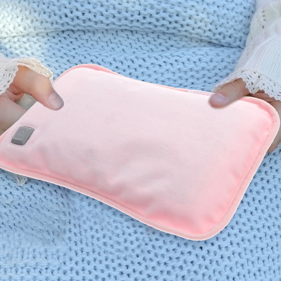 Hand Warmer Bag Electric Heating USB Hot Water Bottle Plush Pad Child
