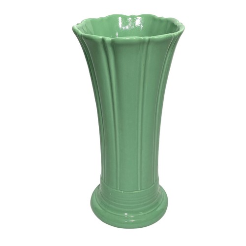 Fiesta Medium Vase Sea Mist Green Retired 2005 Fluted Post 86 Homer Laughlin - Picture 3 of 6