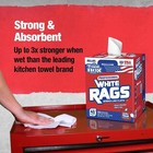 TOOLBOX White Rags, 1-Ply, 9.8 x 12, White, 200 Sheets/Box, 6 Boxes/Carton