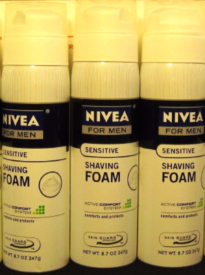3 Nivea for Men Sensitive Shave Foam Comforts and Protects AUTHENTIC NEW