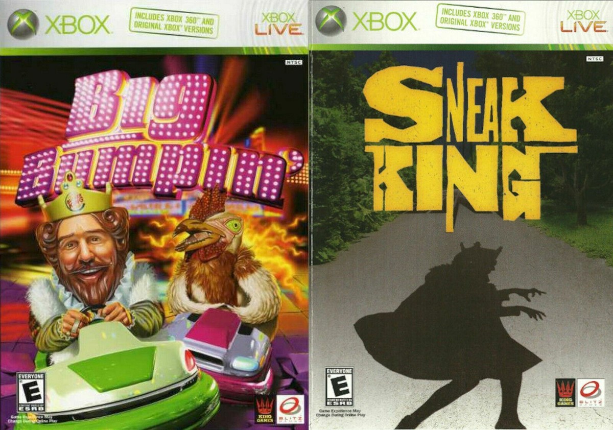 Big Bumpin' & Sneak King - Burger King Microsoft Xbox 360 Big Bumpin' & Sneak King - Burger King Microsoft Xbox 360