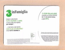 3 in Famiglia Sim Card Telefoniche da Collezione N.3 Schede
