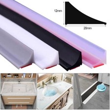 Shower Threshold Water Barrier Sink Seal Strip Wet Room Floor Bath Edging Strip