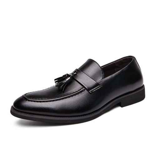 Scarpe da uomo in vera pelle mocassini formali con nappa lusso - Foto 6 di 11