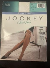 Vintage JOCKEY FOR HER Lycra Spandex Control Top Pantyhose Size Small White