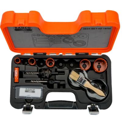 Bahco Bimetall Lochsägen Satz 9 tlg. EU Standardgrößen im Koffer 3834-62-16/50