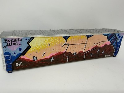 HO Train Boxcar w/ Custom Graffiti Urban Art Railcar Handpainted
