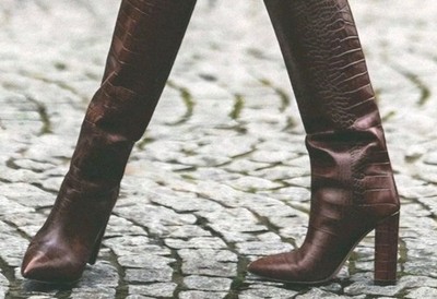 Selten. Vintage Stiefel 1990, Marke Roberta Fontana, neu, 41, Leder Made In Italy