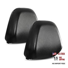 2 Pcs PU Leather Headrest Cover M Black - Car Seat Cover - Waterproof - Black