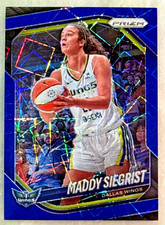 Maddy Siegrist 2025 Panini Prizm WNBA Blue Velocity Prizm Card-#50 Dallas Wings